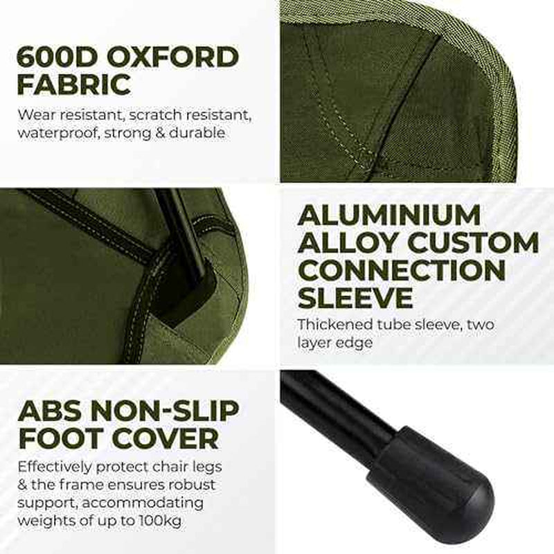 Camping Chairs with Storage Pouch